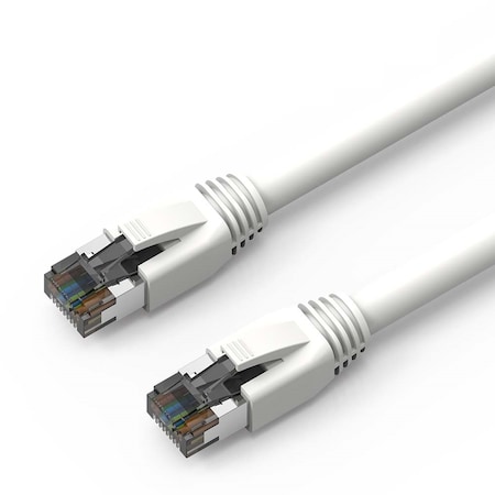 Axiom Axiom 1Ft Cat8 Shielded Cable (White) C8SBSFTP-W1-AX